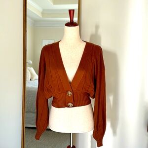 Eva Cropped tricot brown
